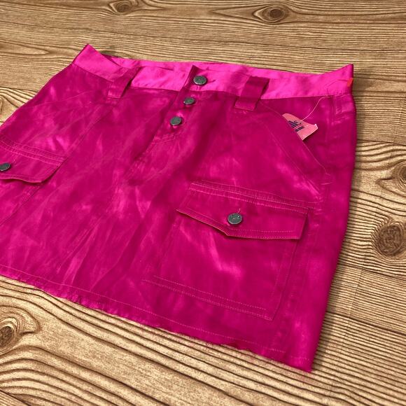New! Y2K HOT PINK Mini Skirt with POCKETS - Vintage JOIE Skirt Size 6 - Picture 4 of 7